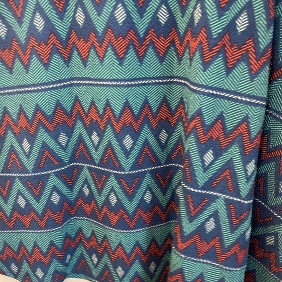 Lularoe Geometric Azure A-line Skirt - Picture 5 of 8